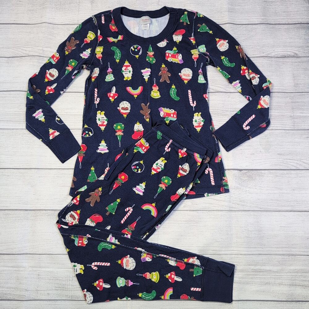 Women's Medium Hanna Andersson Heirloom Ornaments Long John Pajamas